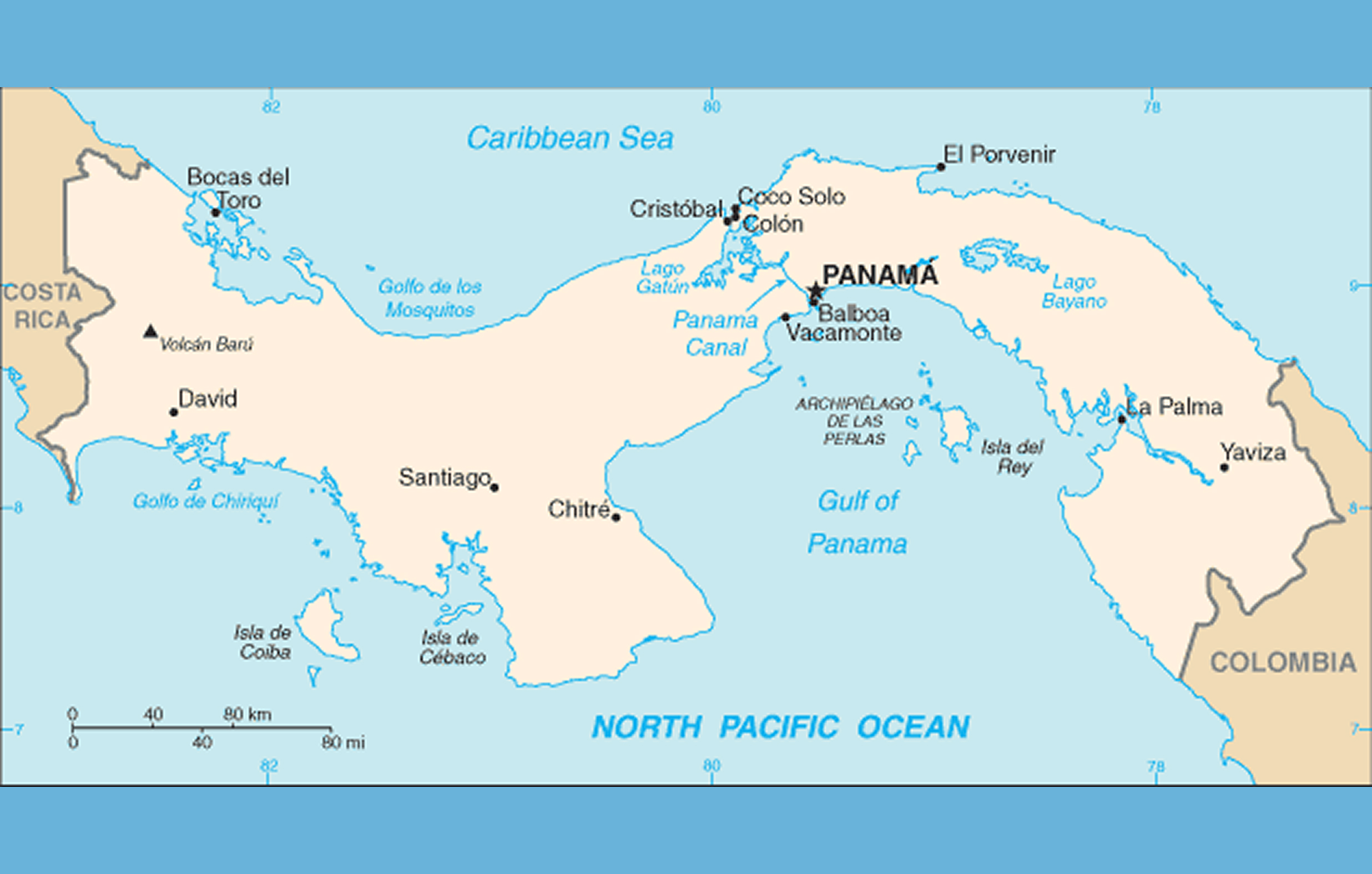 Map of Panama