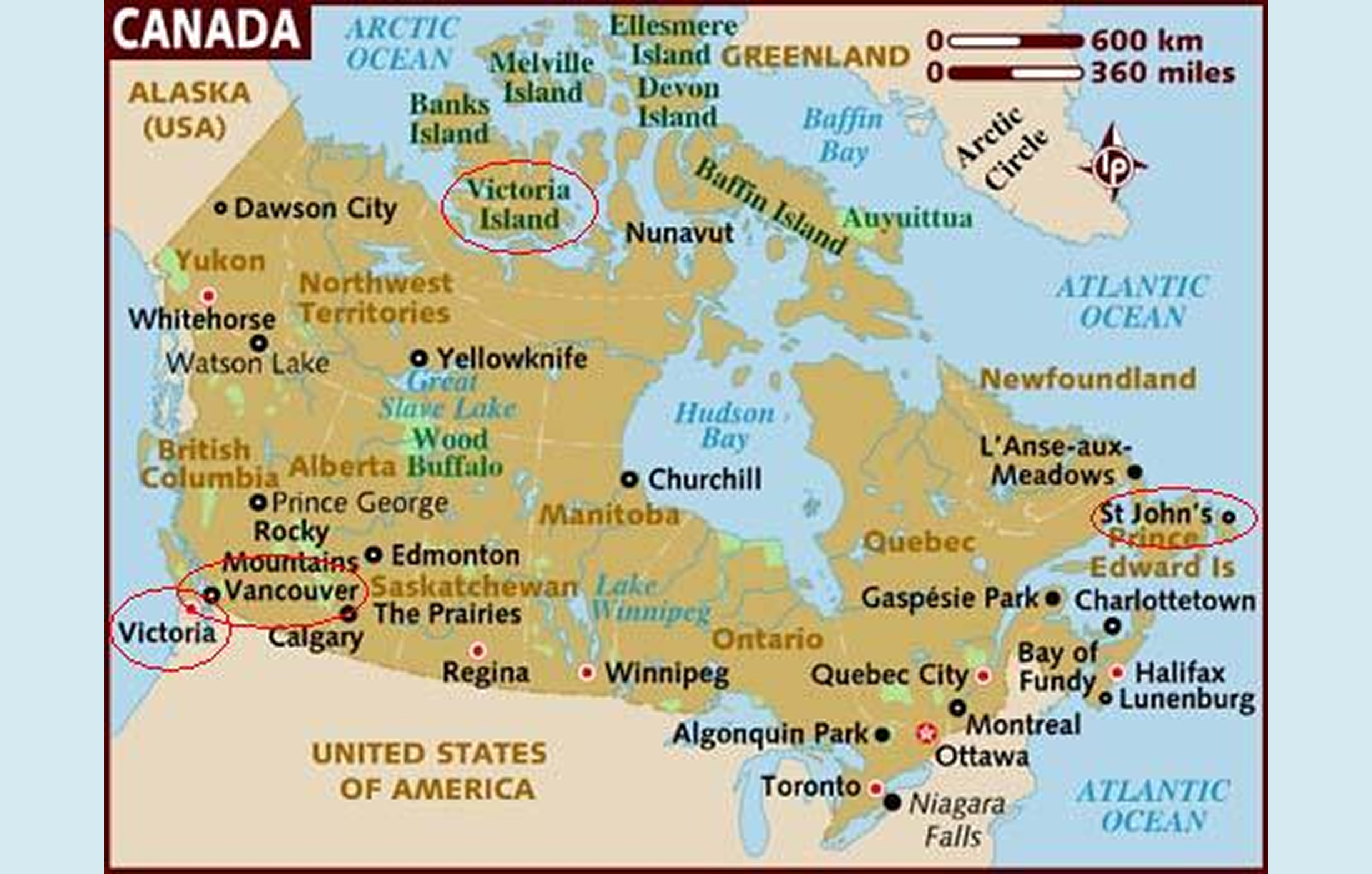 Sailing out from Canada