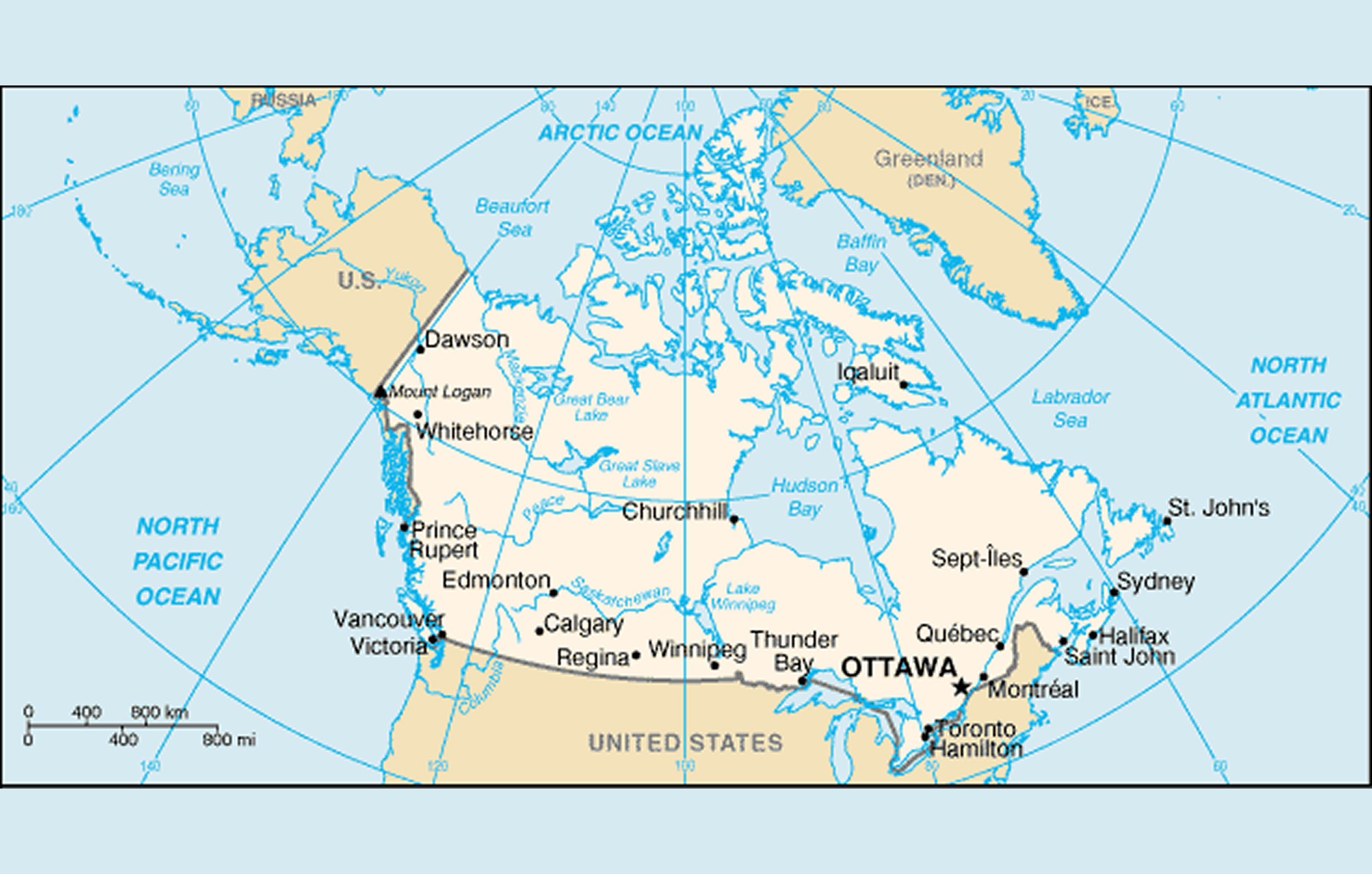 Sailing out from Canada